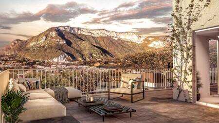 French apartment building in Annecy